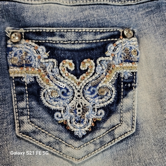 NWOT Shyanne Western Jeans Girl's Size 10 26 X 28 - Rise 8 1/2 - Picture 2 of 7